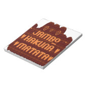 Afrikaanse Groet: Jambo Hakuna Matata Wood Design Notitieblok (Linkerzijde)