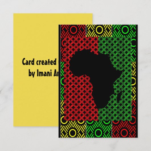 Afrikaanse groeten bedankkaart (Voorkant / Achterkant)