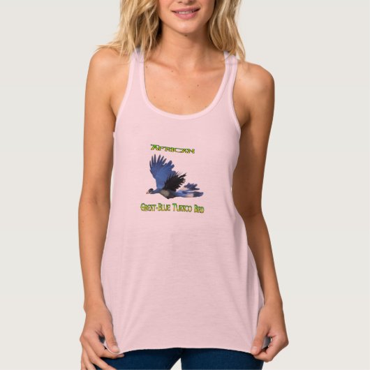 Afrikaanse Grote Blauwe Turaco Bird Tanktop (Voorkant)