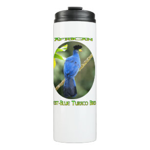 Afrikaanse Grote Blauwe Turaco Vogel Thermische Tu Thermosbeker