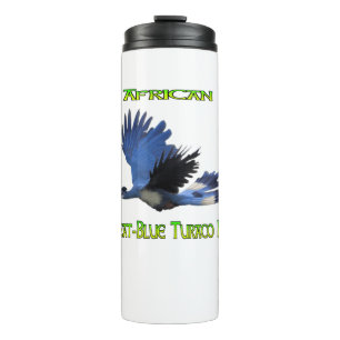 Afrikaanse Grote Blauwe Turaco Vogel Thermische Tu Thermosbeker