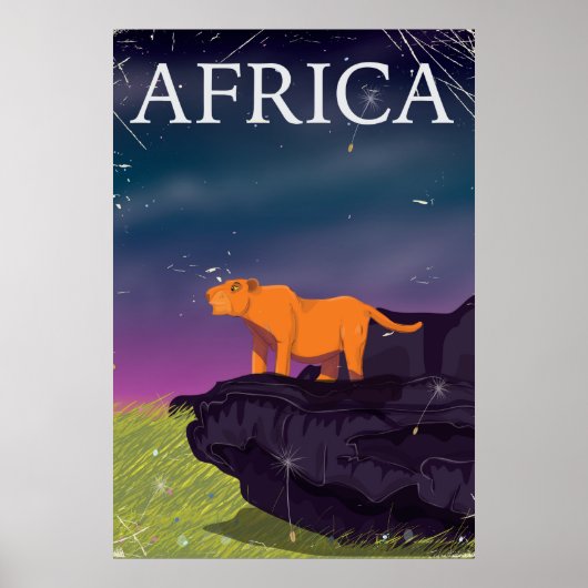 Afrikaanse Grote Katachtigen Vintage Poster (Voorkant)