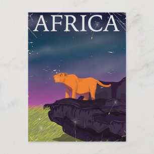 Afrikaanse Grote Katachtigen Vintage Poster Briefkaart