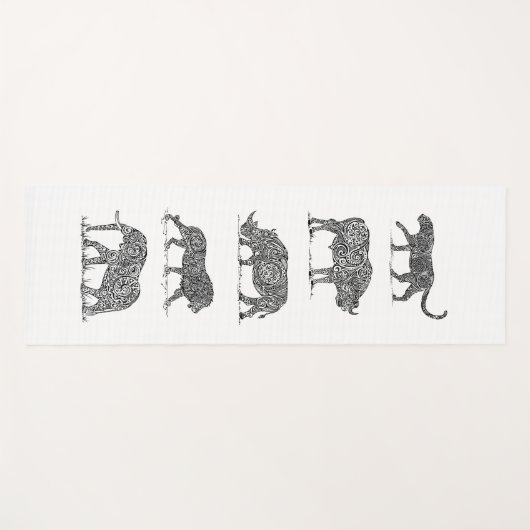 Afrikaanse Grote Vijf Yogamat (Voorkant (horizontaal))