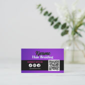Afrikaanse haarvlechten QR-code Neem contact met o Visitekaartje (Staand voorkant)