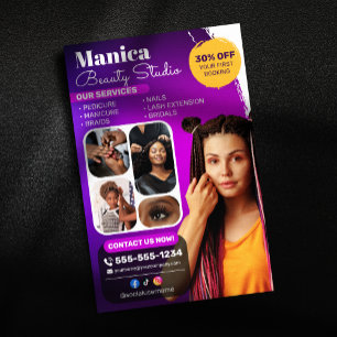 Afrikaanse Haarvlechten Schoonheidssalon Nagel Mak Flyer