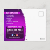 Afrikaanse haarvlechten Schoonheidssalon Nail Make Briefkaart (Achterkant)