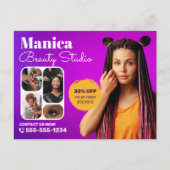 Afrikaanse haarvlechten Schoonheidssalon Nail Make Briefkaart (Voorkant)