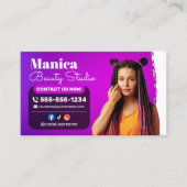 Afrikaanse haarvlechten Schoonheidssalon Nail Make Klantenkaartje (Voorkant)