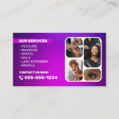 Afrikaanse haarvlechten Schoonheidssalon Nail Make Visitekaartje (Achterkant)