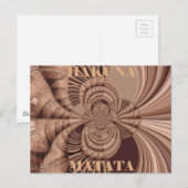 Afrikaanse Hakuna Matata Fractal Art Print/Graphic Briefkaart (Voorkant / Achterkant)