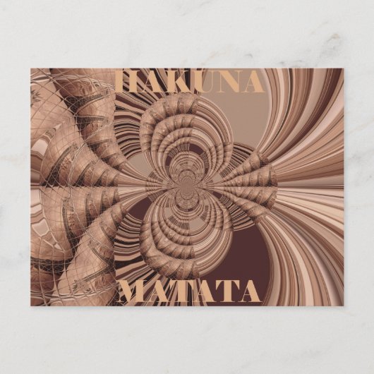 Afrikaanse Hakuna Matata Fractal Art Print/Graphic Briefkaart (Voorkant)