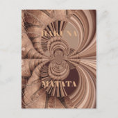 Afrikaanse Hakuna Matata Fractal Art Print/Graphic Briefkaart (Voorkant)