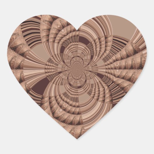 Afrikaanse Hakuna Matata Fractal Art Print/Graphic Hart Sticker (Voorkant)