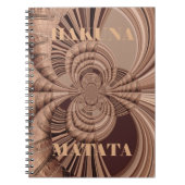 Afrikaanse Hakuna Matata Fractal Art Print/Graphic Notitieboek (Voorkant)