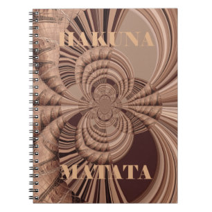 Afrikaanse Hakuna Matata Fractal Art Print/Graphic Notitieboek