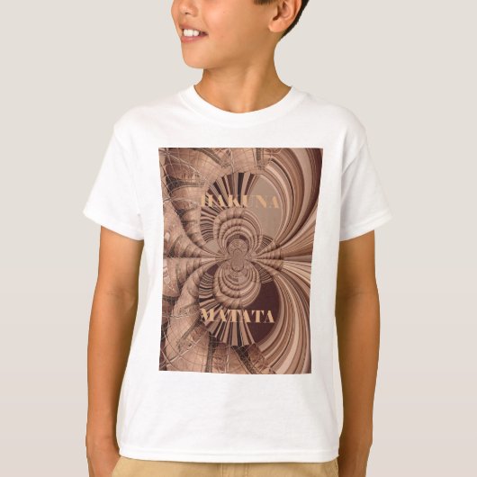 Afrikaanse Hakuna Matata Fractal Art Print/Graphic T-shirt (Voorkant)