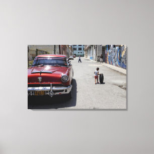 Afrikaanse Hamelwijk, Havana, Cuba, UNESCO Canvas Afdruk