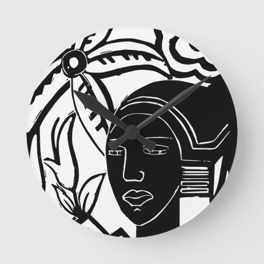 Afrikaanse hantasy ronde klok (Voorkant)