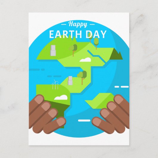 afrikaanse happy Earth Day Briefkaart (Voorkant)