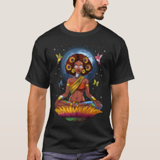 Afrikaanse hippievrouw t-shirt