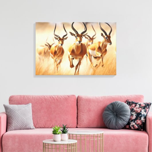 Afrikaanse Impala Canvas Kunst (Insitu (Woonkamer))
