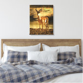 Afrikaanse impala in de rivierbedding canvas afdruk (Insitu (Slaapkamer))
