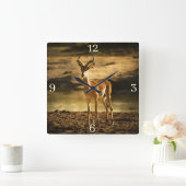 Afrikaanse impala in de rivierbedding vierkante klok (Huis)