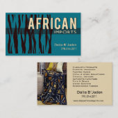 Afrikaanse invoer I - Afrikaanse afrocentrisch-Ame Visitekaartje (Voorkant / Achterkant)