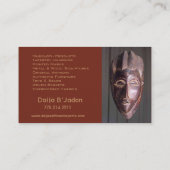 Afrikaanse invoer II - Afrocentrisch Keniaanse mod Visitekaartje (Achterkant)