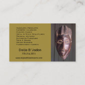 Afrikaanse invoer II - Afrocentrisch Keniaanse mod Visitekaartje (Achterkant)