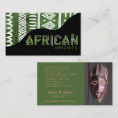 Afrikaanse invoer II - Afrocentrisch Keniaanse mod Visitekaartje (Voorkant / Achterkant)