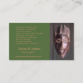 Afrikaanse invoer II - Afrocentrisch Keniaanse mod Visitekaartje (Achterkant)