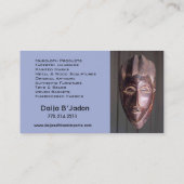 Afrikaanse invoer II - Afrocentrisch Keniaanse mod Visitekaartje (Achterkant)