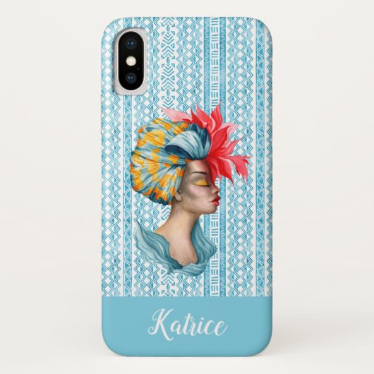 Afrikaanse iPhone X-Hoesje voor Vrouw Case-Mate iPhone Case (Achterkant)