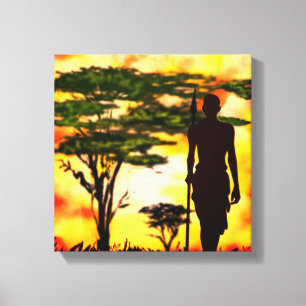 Afrikaanse Jager Canvasprint Canvas Afdruk