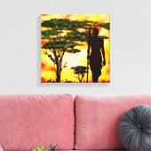 Afrikaanse Jager Canvasprint Canvas Afdruk (Insitu (Woonkamer))