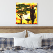 Afrikaanse Jager Canvasprint Canvas Afdruk (Insitu (Slaapkamer))