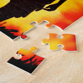 Afrikaanse jager met speer puzzel (Zijkant)