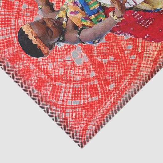 Afrikaanse jeugd en Rhythm Tissuepapier (Detail)