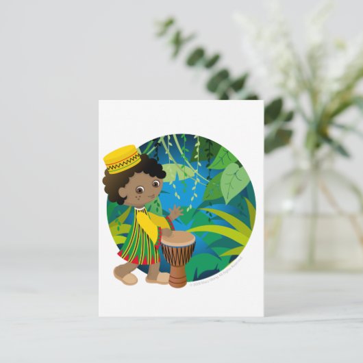Afrikaanse jongen briefkaart (Staand voorkant)