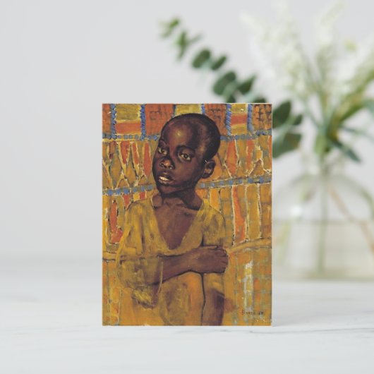 Afrikaanse jongen briefkaart (Staand voorkant)