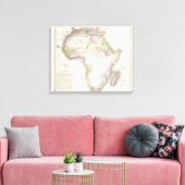 Afrikaanse kaart, 1821 canvas afdruk (Insitu (Woonkamer))