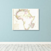 Afrikaanse kaart, 1821 canvas afdruk (Insitu (Houten vloer))