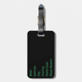 Afrikaanse kaart bagagelabel (Achterkant verticaal)