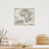 Afrikaanse kaart bij Stieler Poster (Keuken)