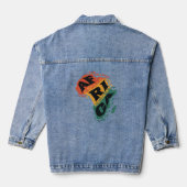 Afrikaanse kaart denim jacket (Achterkant)