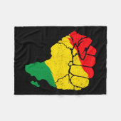 Afrikaanse kaart eerste eenheid Juneteenth Pride B Fleece Deken (Voorkant (Horizontaal))