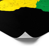 Afrikaanse kaart eerste eenheid Juneteenth Pride B Poster (Hoek)
