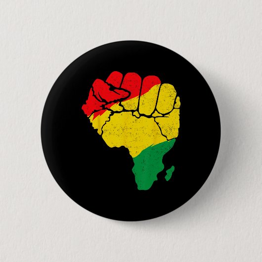 Afrikaanse kaart eerste eenheid Juneteenth Pride B Ronde Button 5,7 Cm (Voorkant)